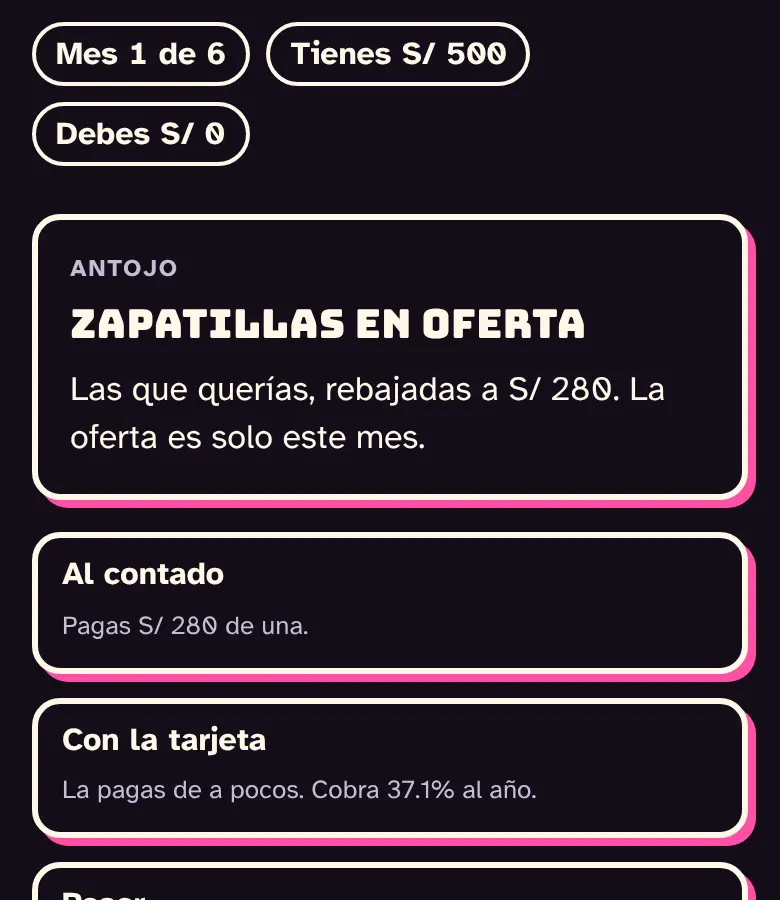 ¿Cuotitas? ¡Aguanta!: el antojo del mes, zapatillas en oferta, y las formas de pagarlas.