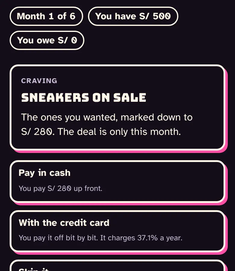 Easy installments? Hold on!: this month's craving, sneakers on sale, and the ways to pay for them.